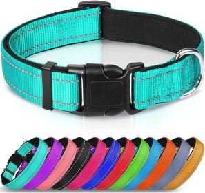 Reflective Dog Collar; Soft Neoprene Padded Breathable Nylon Pet Collar Adjustable for Medium Dogs (Color: navy blue, size: X-Small (Pack of 1))